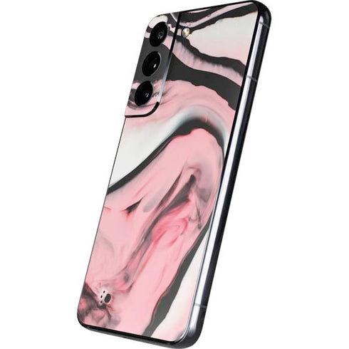 Pink Marble Ink Galaxy S22 Skin